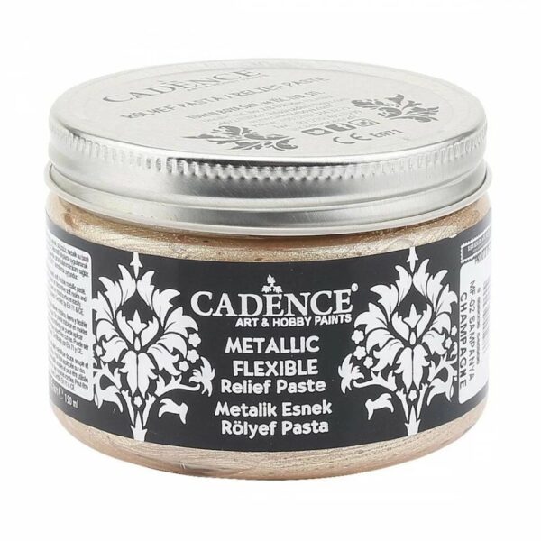 12746_image_a47eb245e2c05d72.jpg Cadence Metallic Flexible Relief paste - MF-02 Champaigne, 150ml