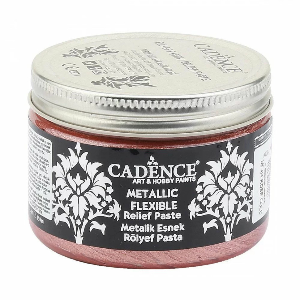Cadence Metallic Flexible Relief paste - MF-04 Rose Gold, 150ml - Bilde 1