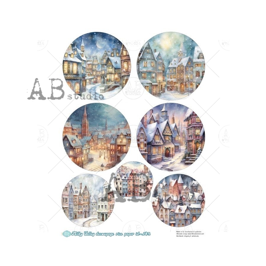 ABstudio Rispapir A4 Milky Valley ID-143 - Bilde 1