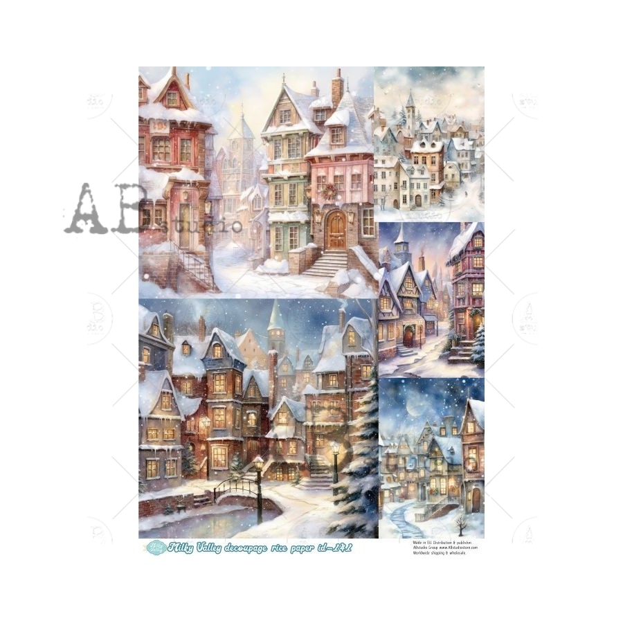 ABstudio Rispapir A4 Milky Valley ID-141 - Bilde 1