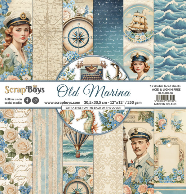 ScrapBoys Old Marina SB-MARI-08  12x12 Blokk