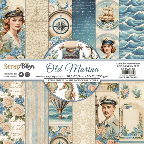 ScrapBoys Old Marina  SB-MARI-10  8x8 Blokk