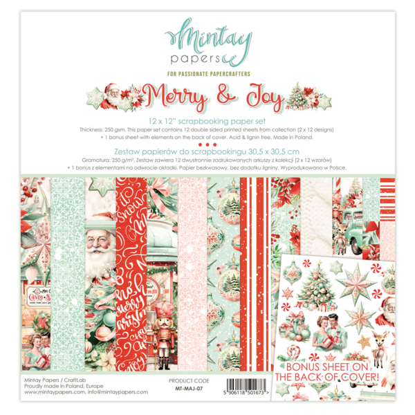 Mintay - Merry & Joy 07  12x12 Blokk
