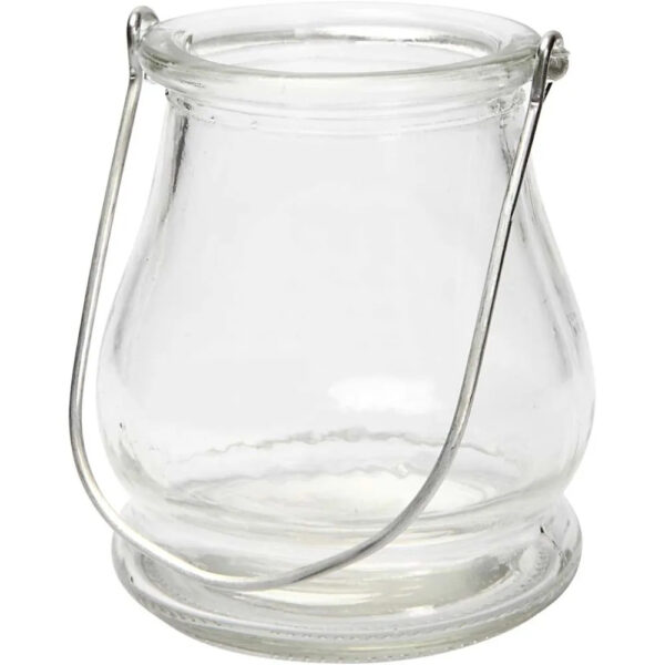 Lanterne i glass - H:10 cm, Dia:9 cm