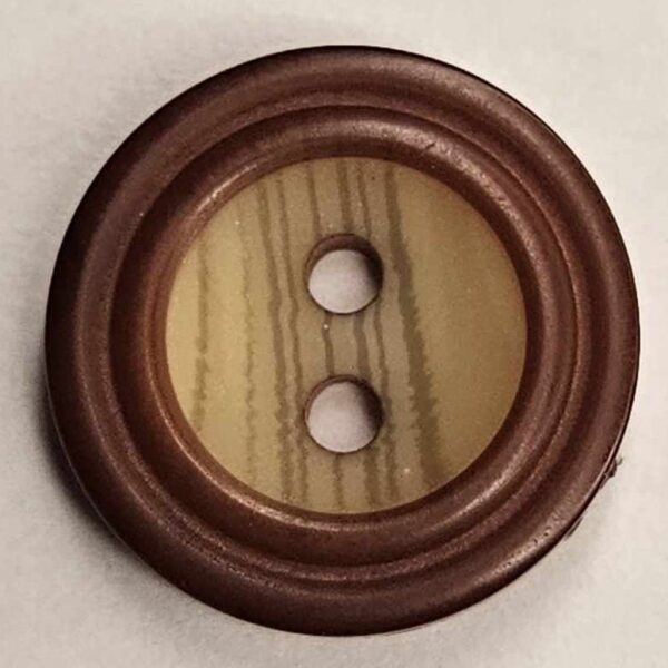 Knapp, 2 hulls 15mm Vinrød