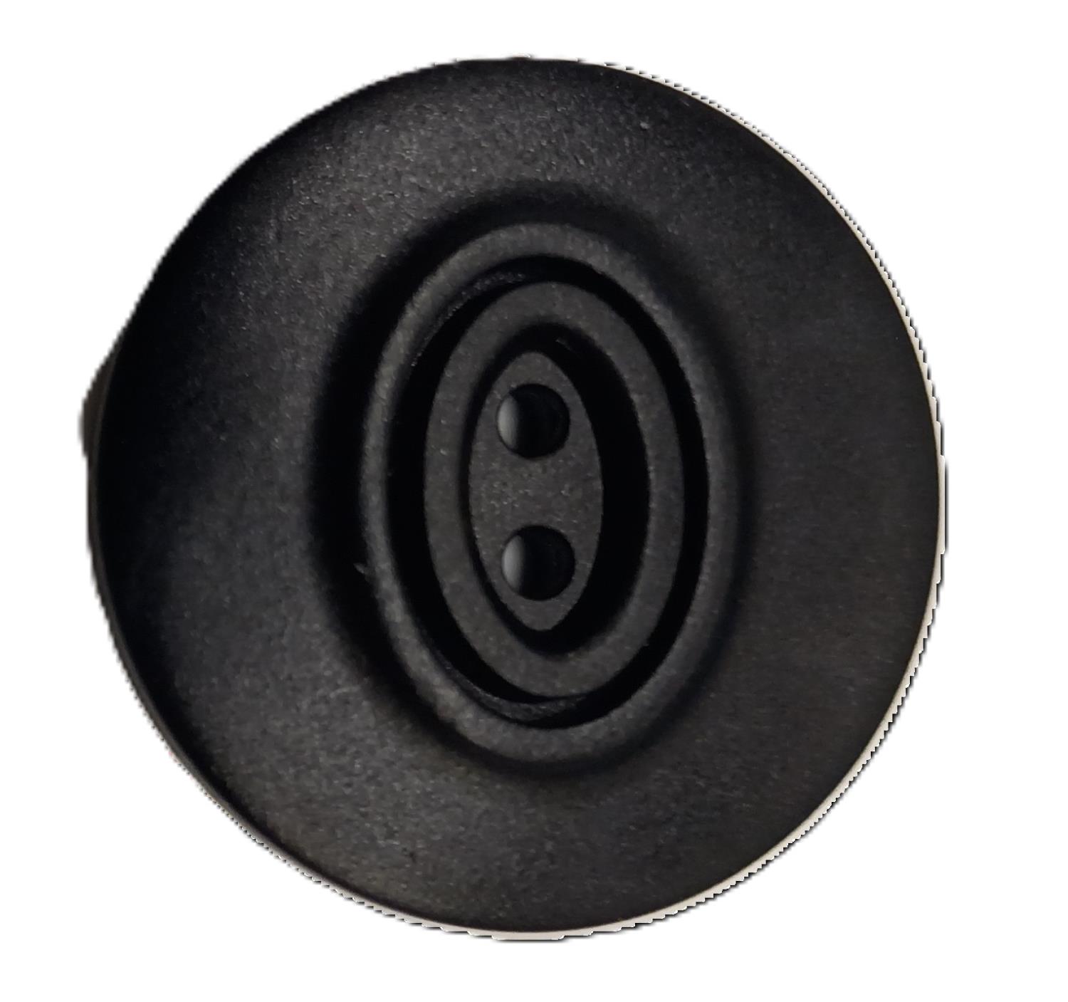 Knapp, 30mm 2 hulls Sort - Bilde 1