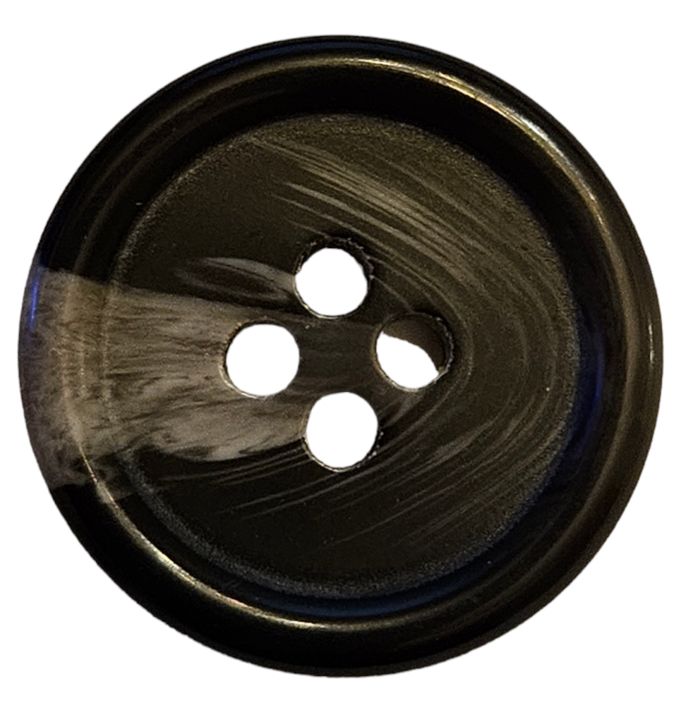 Knapp, 2 hulls 20mm Sort - Bilde 1