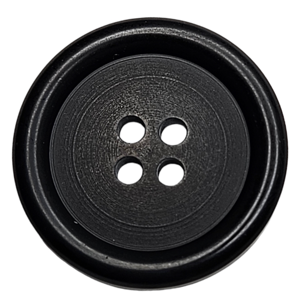 Knapp, 4 hulls 25mm Sort - Bilde 1