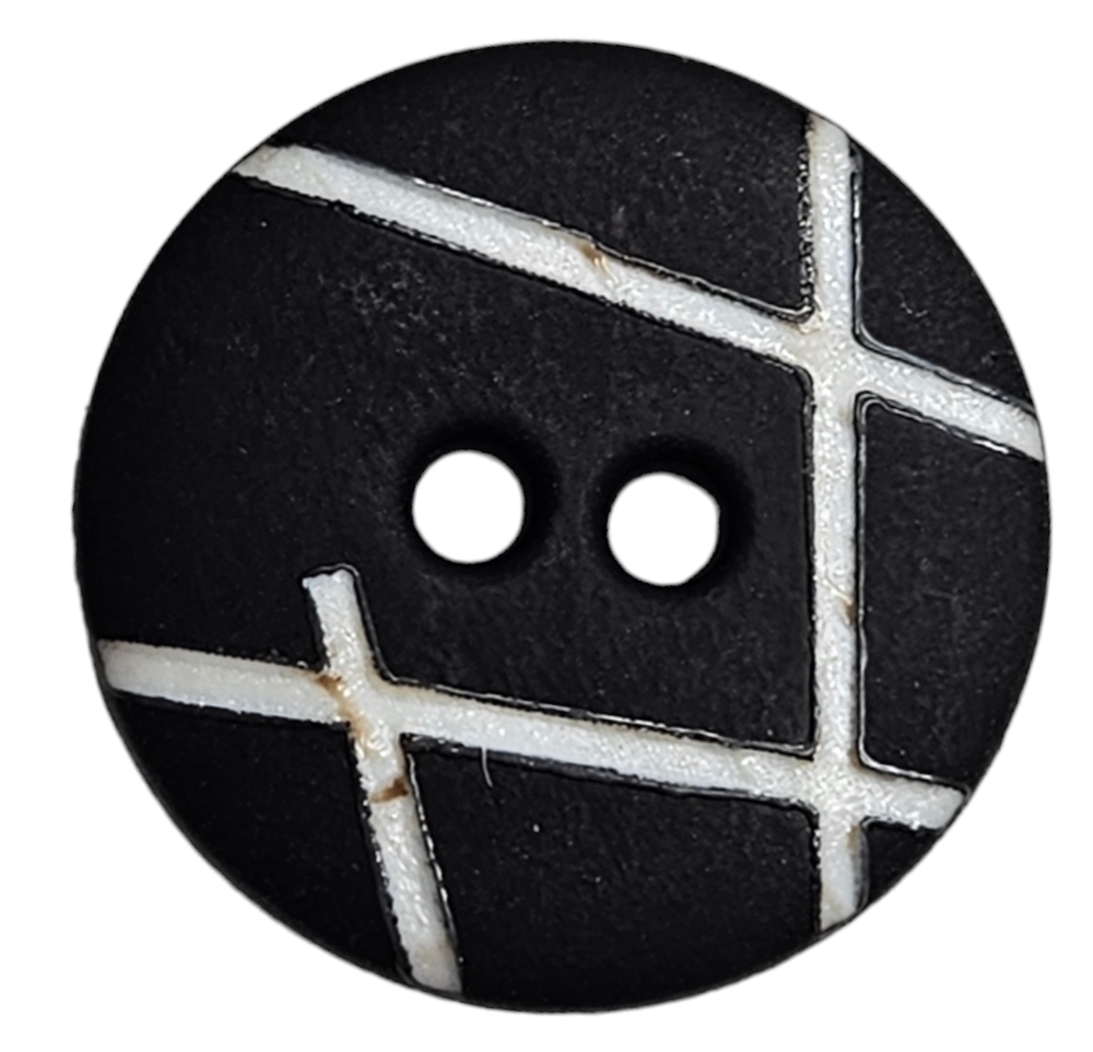 Knapp, 2 hulls 18mm Sort - Bilde 1