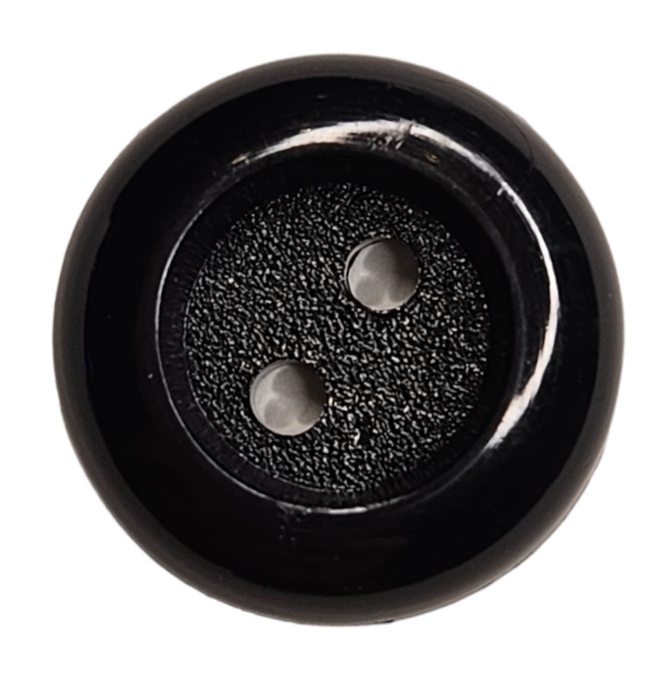 Knapp, 2 hulls 15mm Svart - Bilde 1