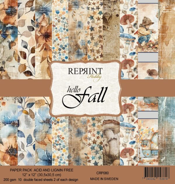 Reprint - Hello Fall Collection 12x12" Blokk