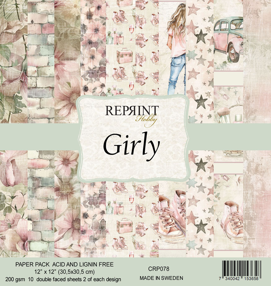 Reprint - Girly Collection 12x12" Blokk - Bilde 1