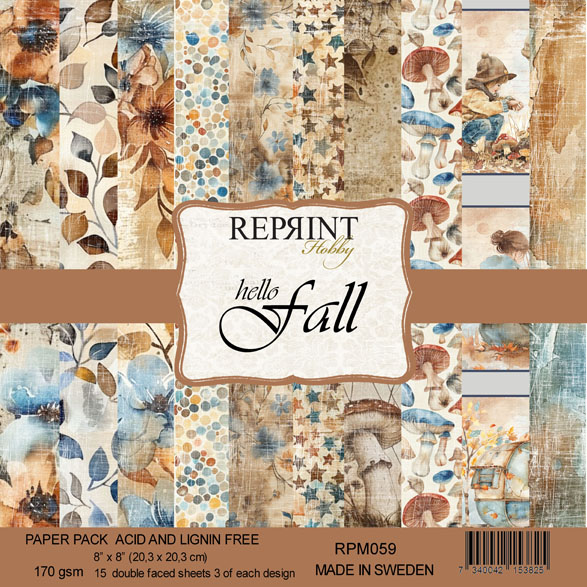 Reprint - Hello Fall Collection 8x8 Blokk