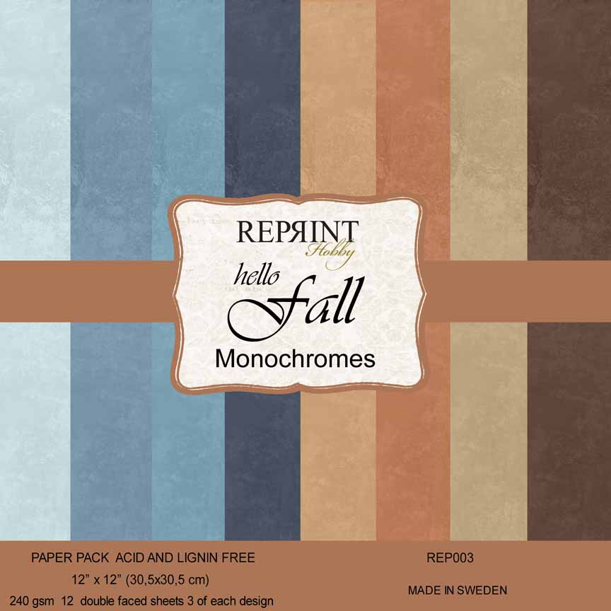 Reprint - Fall Monochromes - 12x12 Blokk - Bilde 1