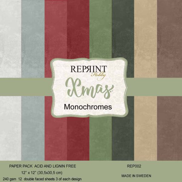 Reprint - X-mas Monochromes  - 12x12 Blokk