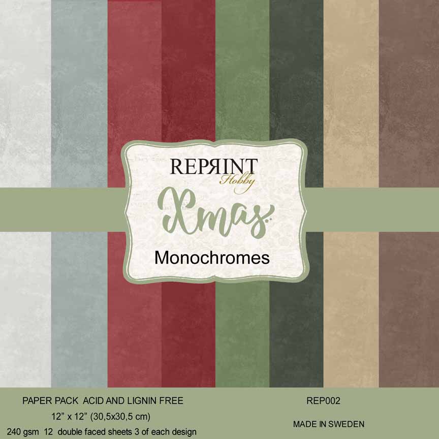 Reprint - X-mas Monochromes  - 12x12 Blokk - Bilde 1