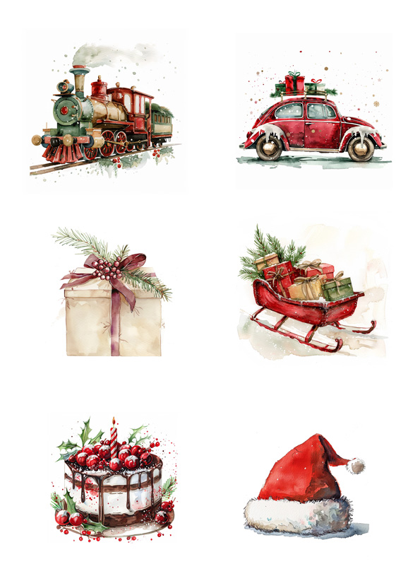 Reprint  Christmas - A4 klippeark