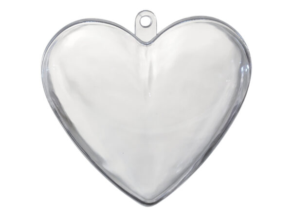 Plasthjerte Transparent 100mm