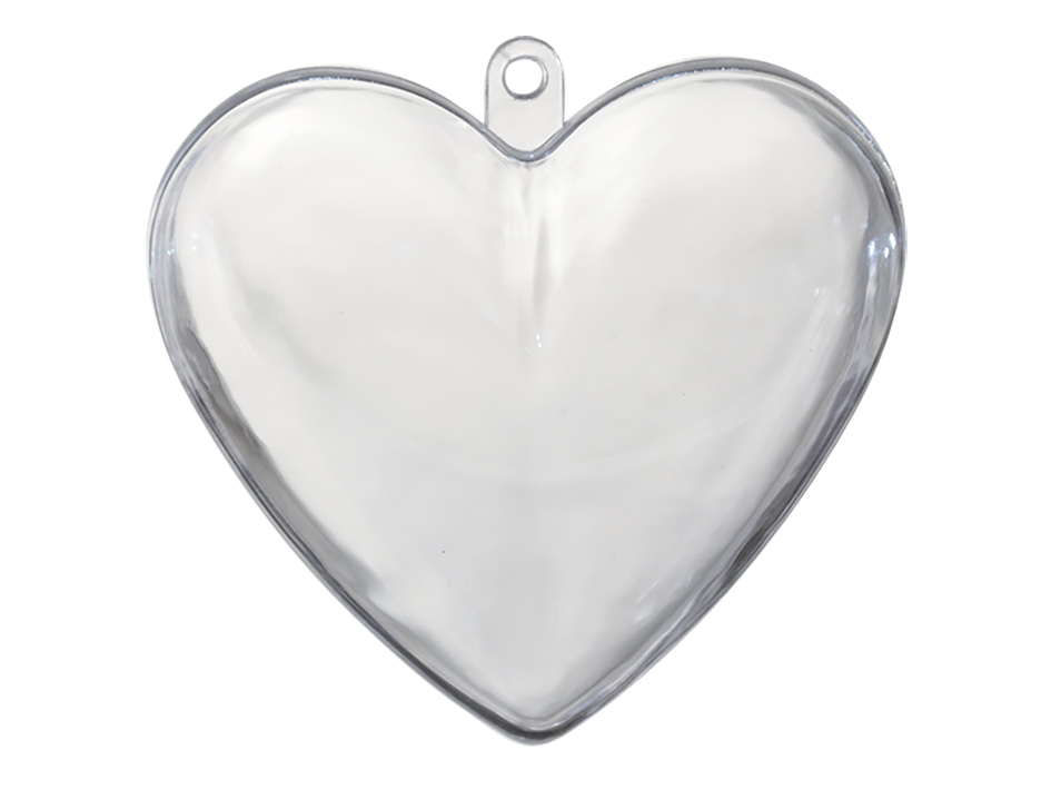 Plasthjerte Transparent 100mm - Bilde 1
