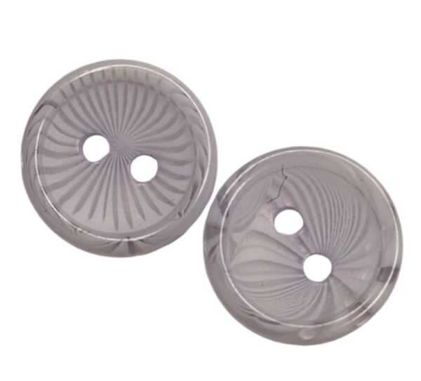 Knapp, 2 hull, 13mm, Lys Lilla