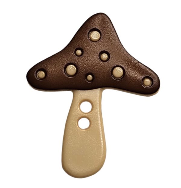 Knapp, 2 hulls, 25mm Brun Sopp