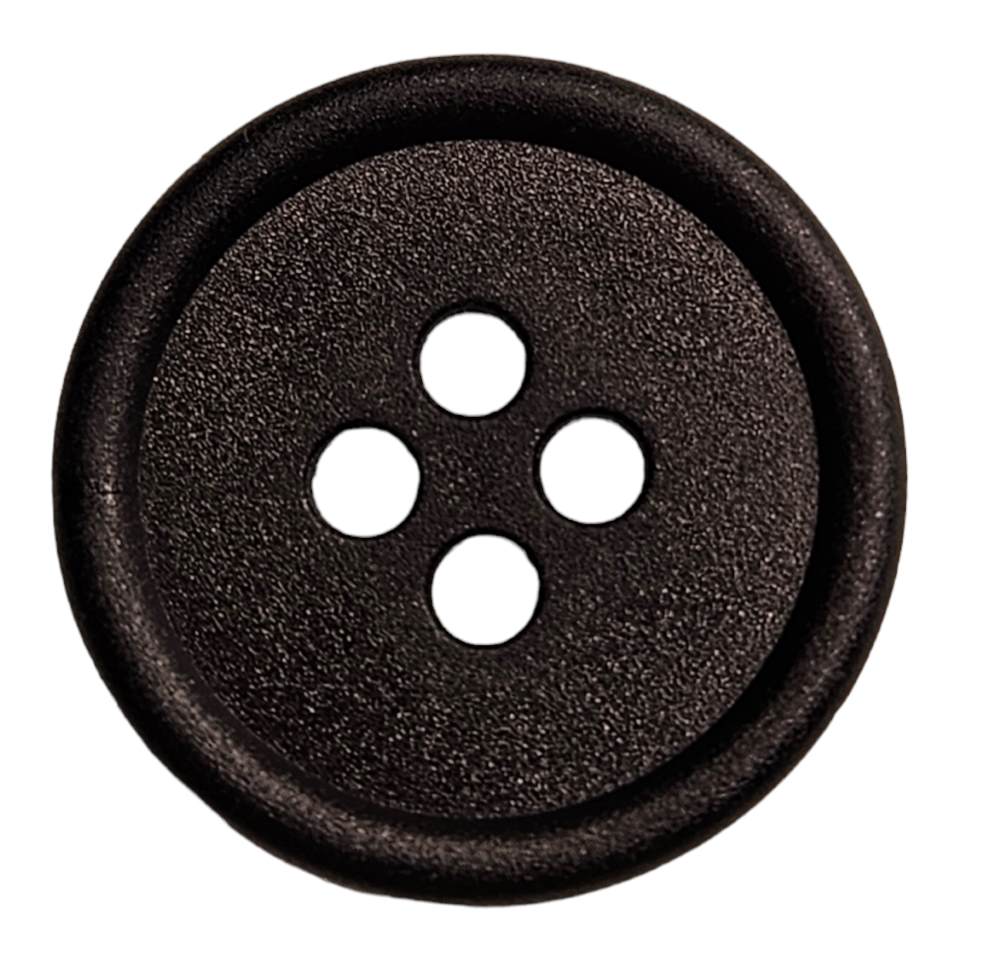 Knapp, 4 hulls,18mm Sort - Bilde 1