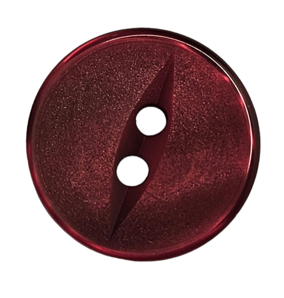 Knapp, 2 hulls 15mm Burgunder - Bilde 1