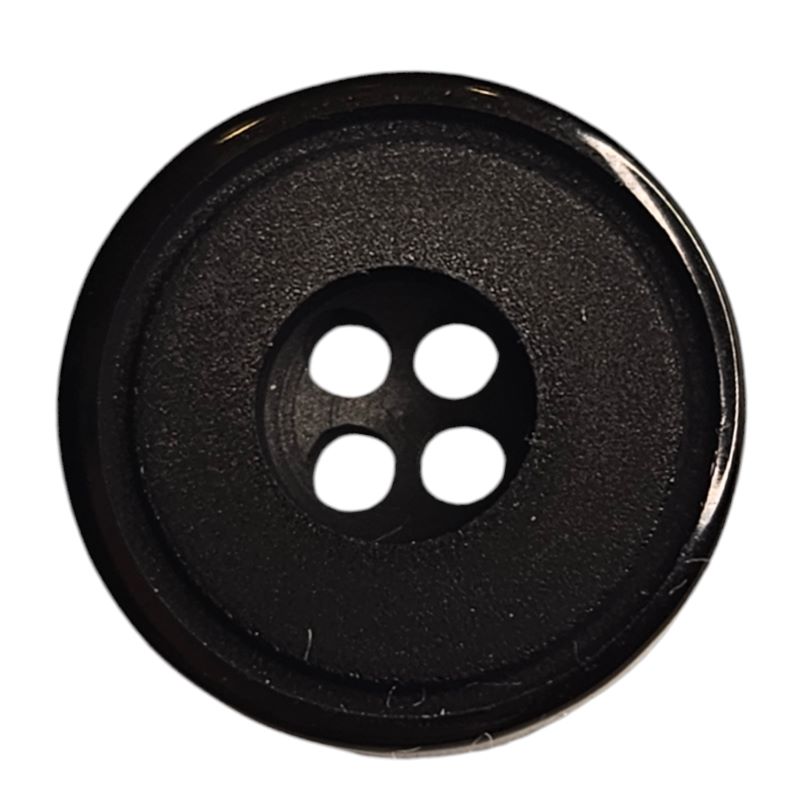 Knapp 4 hulls 15mm Sort - Bilde 1