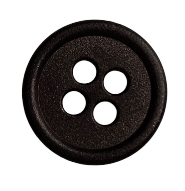 Knapp 4 hulls 13mm Sort - Bilde 1
