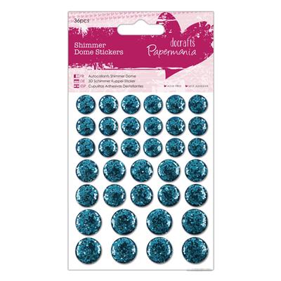 13459_image_9ff6f23f7cccc55e.jpg Shimmer Dome Stickers (36stk) - Teal