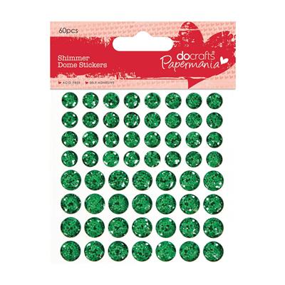 13465_image_89b044cdb80414ce.jpg Shimmer Dome Stickers (60stk) - Grønn