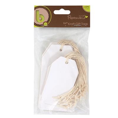 Kraft Gift Tags - Hvit (20pk)