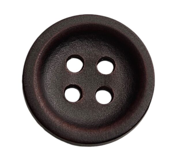 Knapp 4 hulls 18mm Mørk brun
