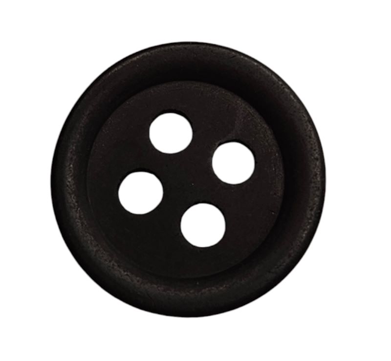Knapp 4 hulls 11mm Sort - Bilde 1