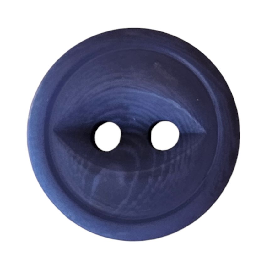 Knapp 2 hulls 15mm, Blå - Bilde 1