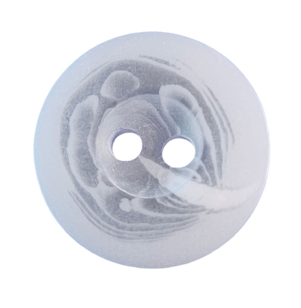 Knapp 2 hulls 15mm, Blå - Bilde 1