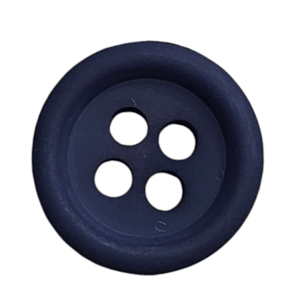 Knapp 4 hulls 11mm, Mørk Blå - Bilde 1