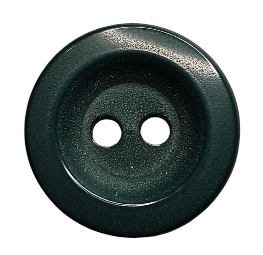 Knapp 2 hulls 14mm Mørk grønn - Bilde 1