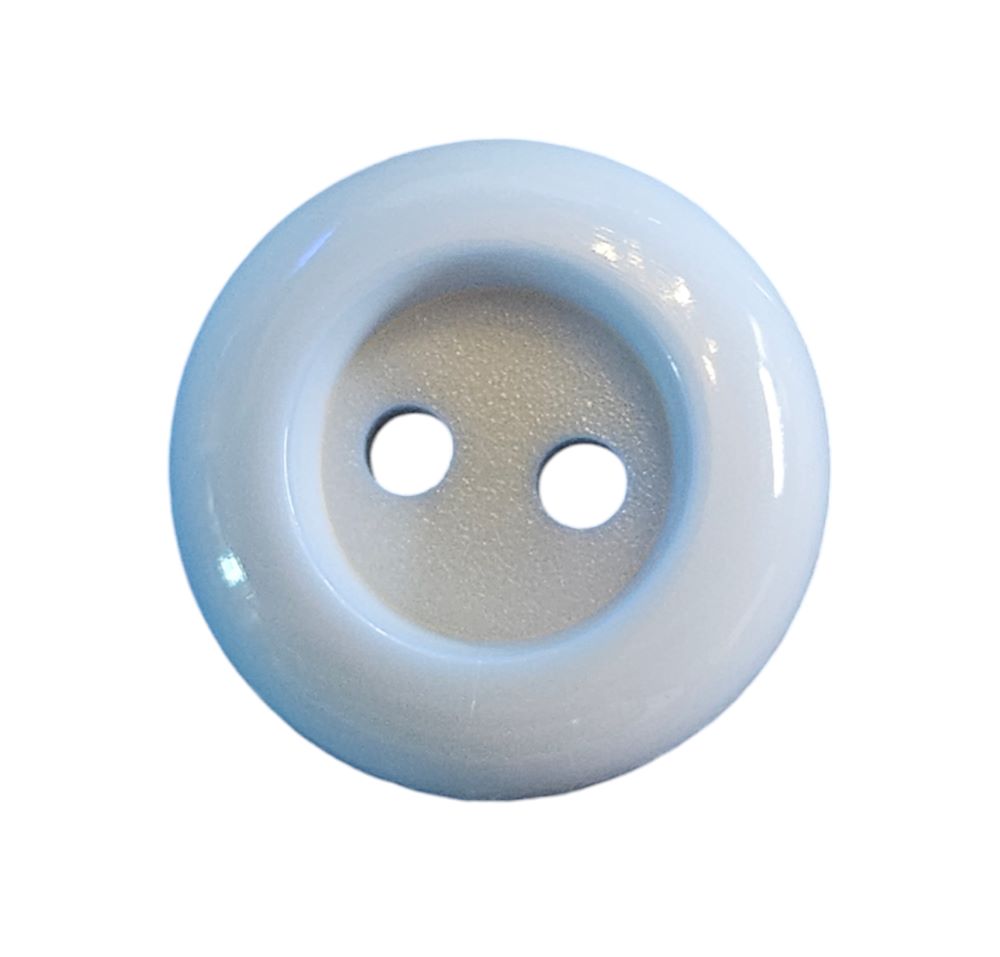 Knapp 2 hulls 15mm Lys blå - Bilde 1