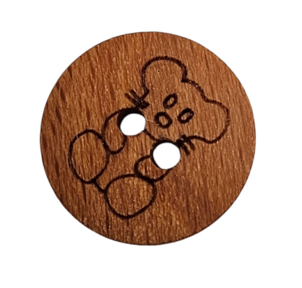 Knapp 2 hulls 15mm Tre - Bilde 1