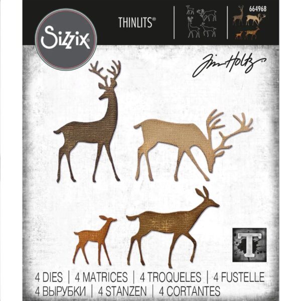 13780_image_b1d225e348607406.jpg Sizzix Thinlits Dies - Darling Deer by Tim Holtz