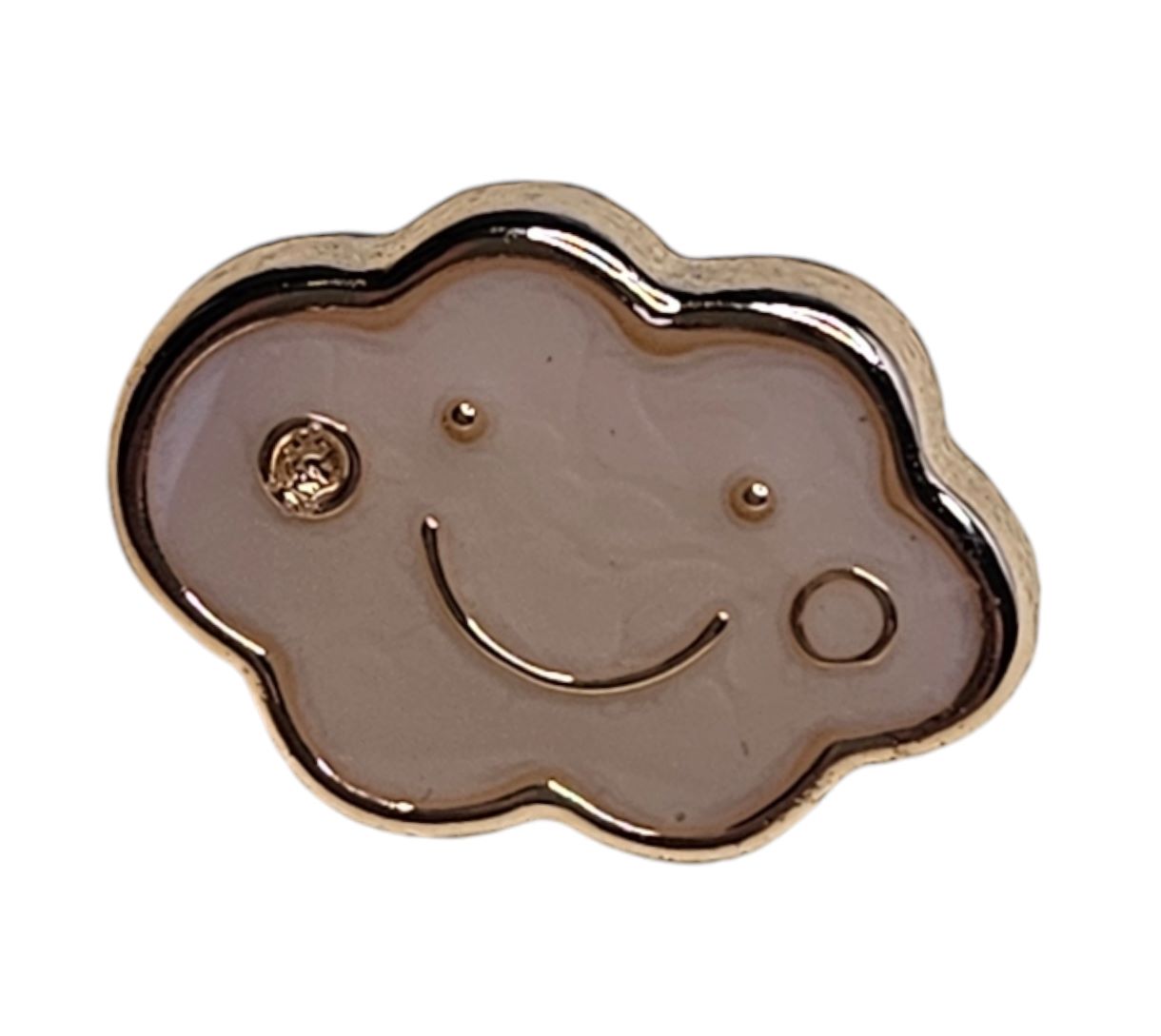 Knapp,  12mm Sky, sølv/hvit - Bilde 1