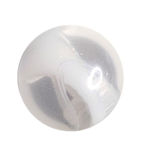 Knapp,  m/ring 13mm Hvit