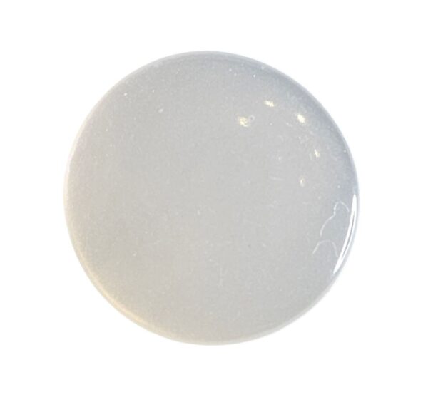 Knapp,  m/ring 13mm Hvit