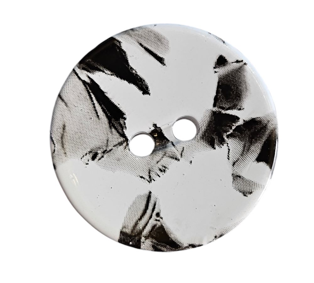 Knapp 2 hulls 23mm Hvit - Bilde 1