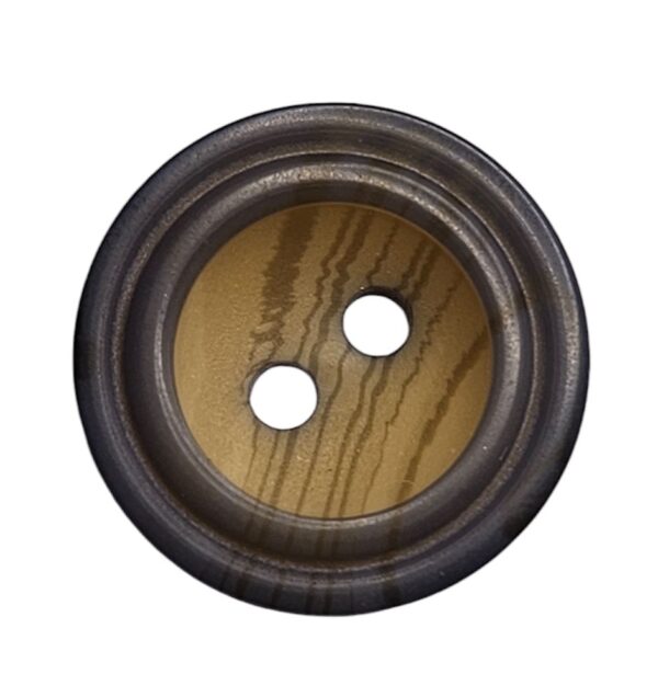 Knapp, 2 hulls 15mm Grå