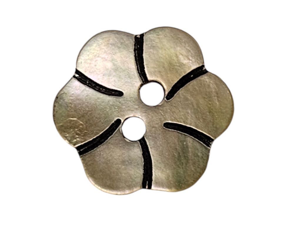 Knapp 2 hulls 15mm, Perlemor - Bilde 1