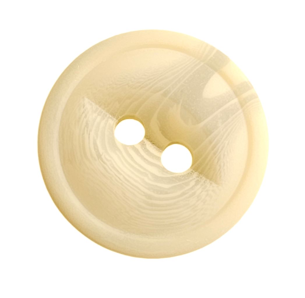 Knapp 2 hulls 15mm Ecru - Bilde 1