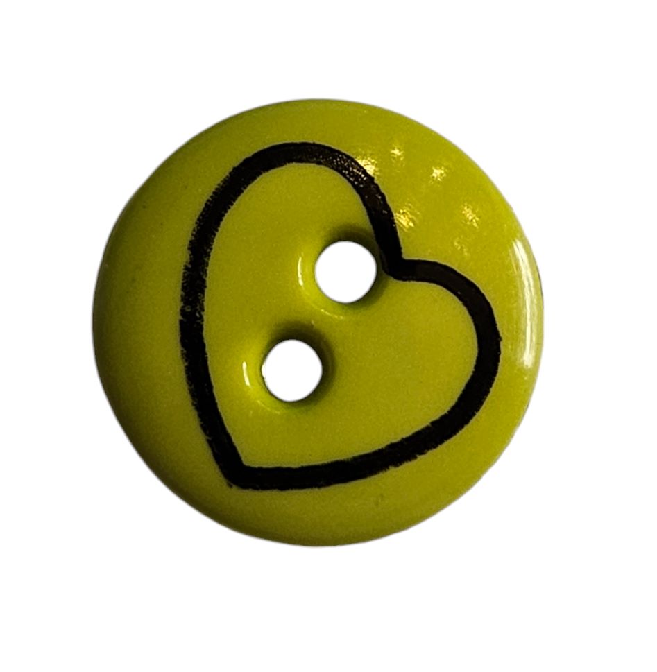 Knapp, 2 hulls 13mm, Grønn - Bilde 1