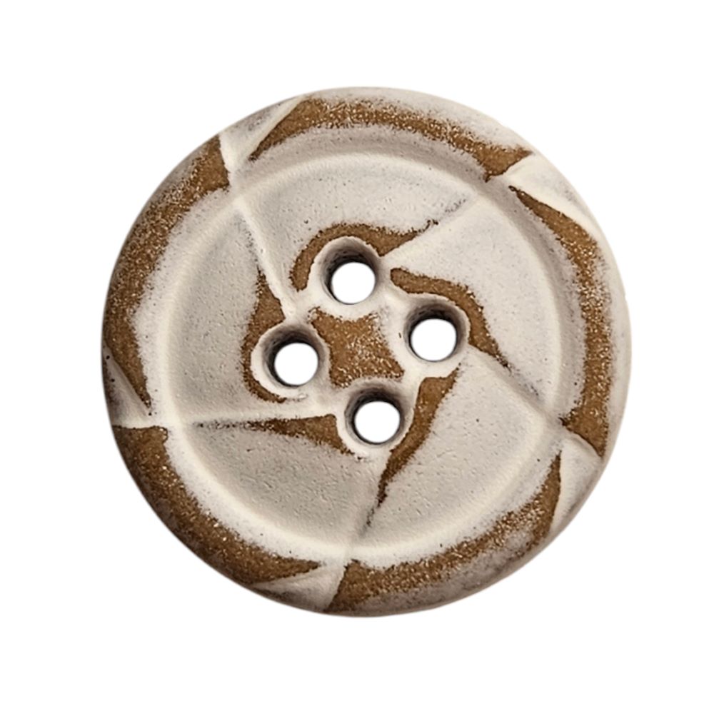 Knapp 4 hulls 18mm, Hvit - Bilde 1